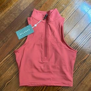 Balance Athletica SMALL Women’s Quarter Zip Crop Bra in Ravine